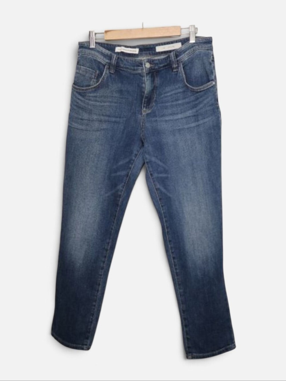Pilcro Medium Wash Straight Leg Jeans Boho Chic Anthropologie Denim EM Size 29